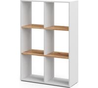 Vicco Meuble de rangement cube Karree, 72x107.8cm, Blanc/Chêne de force doré