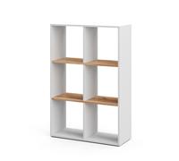 Vicco Meuble de Rangement Cube Karree Chêne Blanc/Force de l'or 72x107.8cm