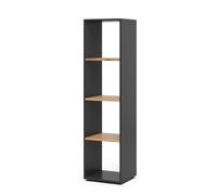 Vicco Meuble de Rangement Cube Ludus, Anthracite/chêne doré, 36.8x144.9cm | pour le rangement et la présentation de livres et de boîtes
