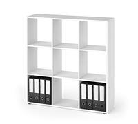 Vicco Meuble de Rangement Cube Nove, Blanc, 104 x 108 cm avec 2 Boxes pliants