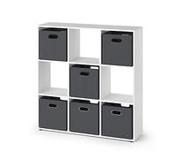 Vicco Meuble de Rangement Cube Nove, Blanc, 104x108cm