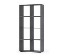 Vicco Meuble de Rangement Cube Scutum, Gris, 143x72cm | pour une utilisation comme séparateur de pièce ou étagère ouverte