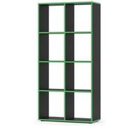 Vicco Meuble de rangement cube Scutum, Noir/vert, 143x72cm Noir/vert G