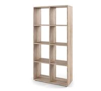 Vicco Meuble de rangement cube "Scutum", Sonoma 143 x 72 cm | pour une utilisation comme séparateur de pièce ou étagère ouverte