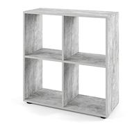 Vicco Meuble de Rangement Cube Tetra, Béton, 72.6x72cm, pour Le Rangement et la présentation de Livres ou de boîtes décoratives