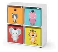 Vicco Meuble de rangement cube Tetra, Blanc, 72.6x72cm Blanc