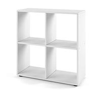 Vicco Meuble de Rangement Cube Tetra, Blanc, 72.6x72cm, pour Le Rangement et la présentation de Livres ou de boîtes décoratives