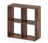 Vicco Meuble de Rangement Cube Tetra, Bois Antique, 72.6x72cm, pour Le Rangement et la présentation de Livres ou de boîtes décoratives