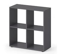 Vicco Meuble de Rangement Cube Tetra, Gris, 72.6x72cm, pour Le Rangement et la présentation de Livres ou de boîtes décoratives