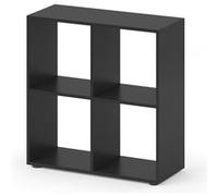 Vicco Meuble de rangement cube Tetra, Noir, 72.6x72cm Noir