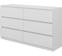 Vicco meuble de rangement de salle de bain Calisto, 138 x 78.5 cm, Blanc/Blanc