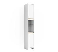 Vicco Meuble de Rangement de Salle de Bain Emma, Blanc/Sonoma, 30 x 190 cm