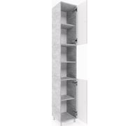 Vicco meuble de rangement de salle de bain Fynn, 30 x 190 cm, Béton/Blanc