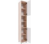 Vicco meuble de rangement de salle de bain Fynn, 30 x 190 cm, Blanc/Sonoma/Sonoma