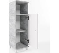 Vicco meuble de rangement de salle de bain Fynn, 30 x 95 cm, Béton/Blanc