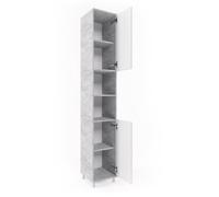 Vicco Meuble de Rangement de Salle de Bain Fynn, Béton/Blanc, 30 x 190 cm