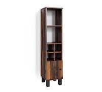 Vicco Meuble de Rangement de Salle de Bain Fynn, Chêne Rustique, 30 x 130.6 cm Petite Porte