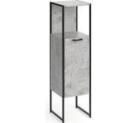 Vicco meuble de rangement de salle de bain Fyrk, 33 x 120.4 cm, Béton/Noir