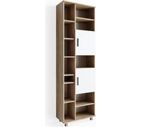Vicco Meuble de Rangement de Salle de Bain Ilias, Sonoma/Blanc, 60 x 190 cm