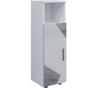 Vicco meuble de rangement de salle de bain Irma, 30 x 95 cm, Blanc brillant avec inserts