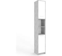 Vicco meuble de rangement de salle de bain Kiko, 30 x 190 cm, Béton/Blanc