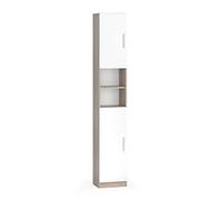 Vicco Meuble de Rangement de Salle de Bain Luis, Sonoma/Blanc, 32 x 190 cm