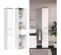 Vicco meuble de rangement de salle de bain Otis, 30 x 190 cm, Blanc Haute brillance/Anthracite