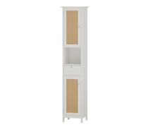 Vicco Meuble de Rangement de Salle de Bain Rosario, Blanc, 32 x 170 cm avec 2 Portes et Un tiroir