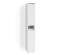 Vicco Meuble de Rangement de Salle de Bain Ruben, Blanc, 30 x 192.5 cm