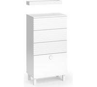 Vicco meuble de rangement de salle de bain Sola, 60.2 x 113 cm avec 4 tiroirs, Blanc