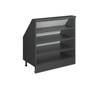 Vicco Meuble de Rangement sous Pente Rion, Anthracite, 80x81.6cm avec 4 Compartiments, adapté au Rangement Peu encombrant sous Les toits en Pente