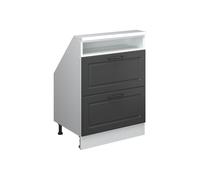 Vicco Meuble de Rangement sous Pente Rion, Anthracite Campagne/Blanc