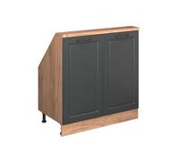 Vicco Meuble de Rangement sous Pente Rion, Anthracite Campagne/Chêne doré, avec 2 Portes