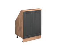 Vicco Meuble de Rangement sous Pente Rion, Anthracite Campagne/Chêne doré, avec 2 Portes