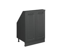 Vicco Meuble de Rangement sous Pente Rion, Anthracite Maison de Campagne/Anthracite, avec 2 Portes