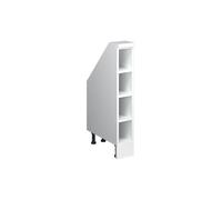 Vicco Meuble de Rangement sous Pente Rion, Blanc/Blanc | Rangement ouvert · Profondeur 46 cm · Pieds réglables en hauteur · 3 Tablettes