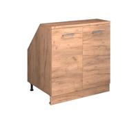 Vicco Meuble de Rangement sous Pente Rion, Chêne doré/Chêne doré | Façade robuste · Profondeur 60 cm · Pieds réglables en hauteur · 2 Portes · ✓ Pour différentes inclinaisons de toit
