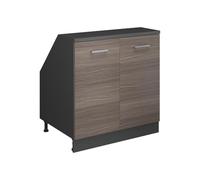 Vicco Meuble de Rangement sous Pente Rion, Gris Noble, 80x81.6cm 2 Portes, 60 cm de Profondeur, adapté au Rangement Peu encombrant sous Les toits en Pente
