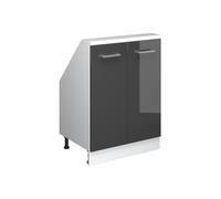 Vicco Meuble de Rangement sous Pente Rion, Sonoma/Chêne doré, avec 2 Portes
