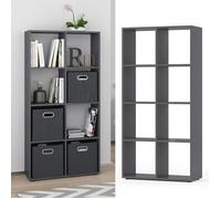 Vicco Meuble de Rangement Cube Scutum, Gris, 72 x 143 cm