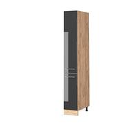 Vicco Meuble Haute de Cuisine Fame-Line, Anthracite Haute Brillance, 30cm, à Combiner avec d'autres modules de la série Fame-Line