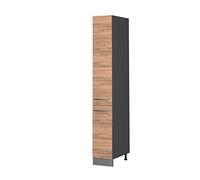 Meuble haute de cuisine Fame-Line, 30cm, Chêne de force doré/Anthracite, Vicco 38316