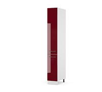 Vicco meuble haute de cuisine Fame-Line, 30 cm, Rouge bordeaux Haute brillance/Blanc