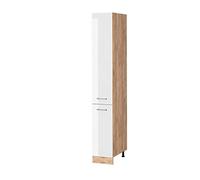 Vicco meuble haute de cuisine R-Line, 30 cm, Blanc Haute brillance/Chêne de force doré