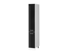 Vicco Meuble Haute de Cuisine R-Line, Noir Haute Brillance/Blanc, 30 cm