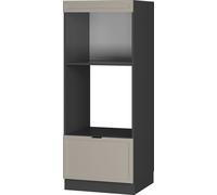 Vicco Meuble micro-ondes Fame-Line, 60 cm ouvert, GrisBeige/Anthracite