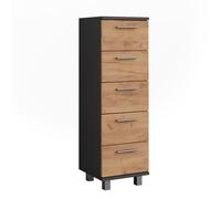 Vicco Meuble Middle Ilias, Anthracite/chêne doré, 30.2x95cm