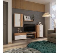 Vicco Meuble Mural Berno, GKO/Blanc, Set de 4 pièces