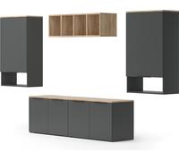 Vicco Meuble mural Wido, 5 pièces, Anthracite/Sonoma