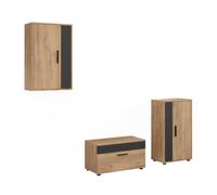 Vicco Meuble-paroi Berno, Chêne doré/Anthracite
